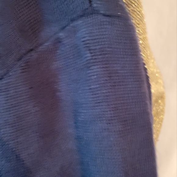 Vintage Outlander Collection Navy Blue Gold Knit C - Picture 10 of 15